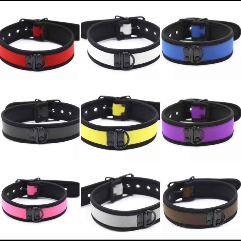 Slave Collar BDSM Neoprene Couples Sub Bondage Slave Master Puppy Play Collar